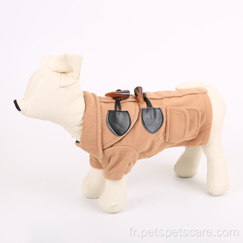 Vêtements d'animaux de compagnie en manteau de chien en gros deux couleurs